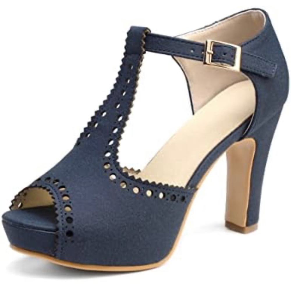 Blue Heels! Comfy!